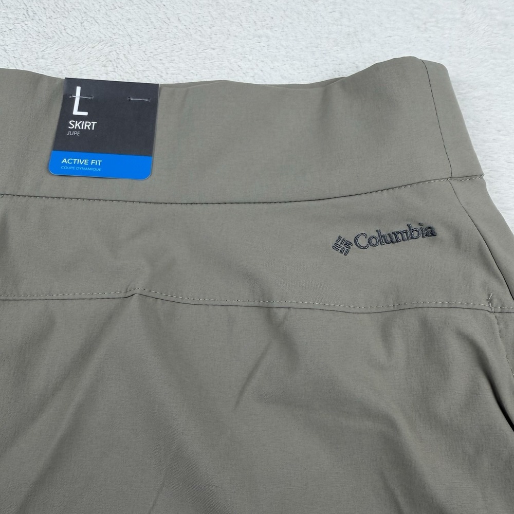 NWT-Columbia Omni-Shield Omni-Shade Skort Skirt Active Fit Size L Tusk/Tan - Picture 7 of 10